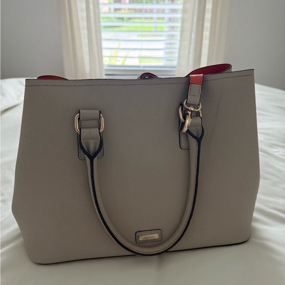Aldo Handbags - Aldo Beige Tote with Red Interior